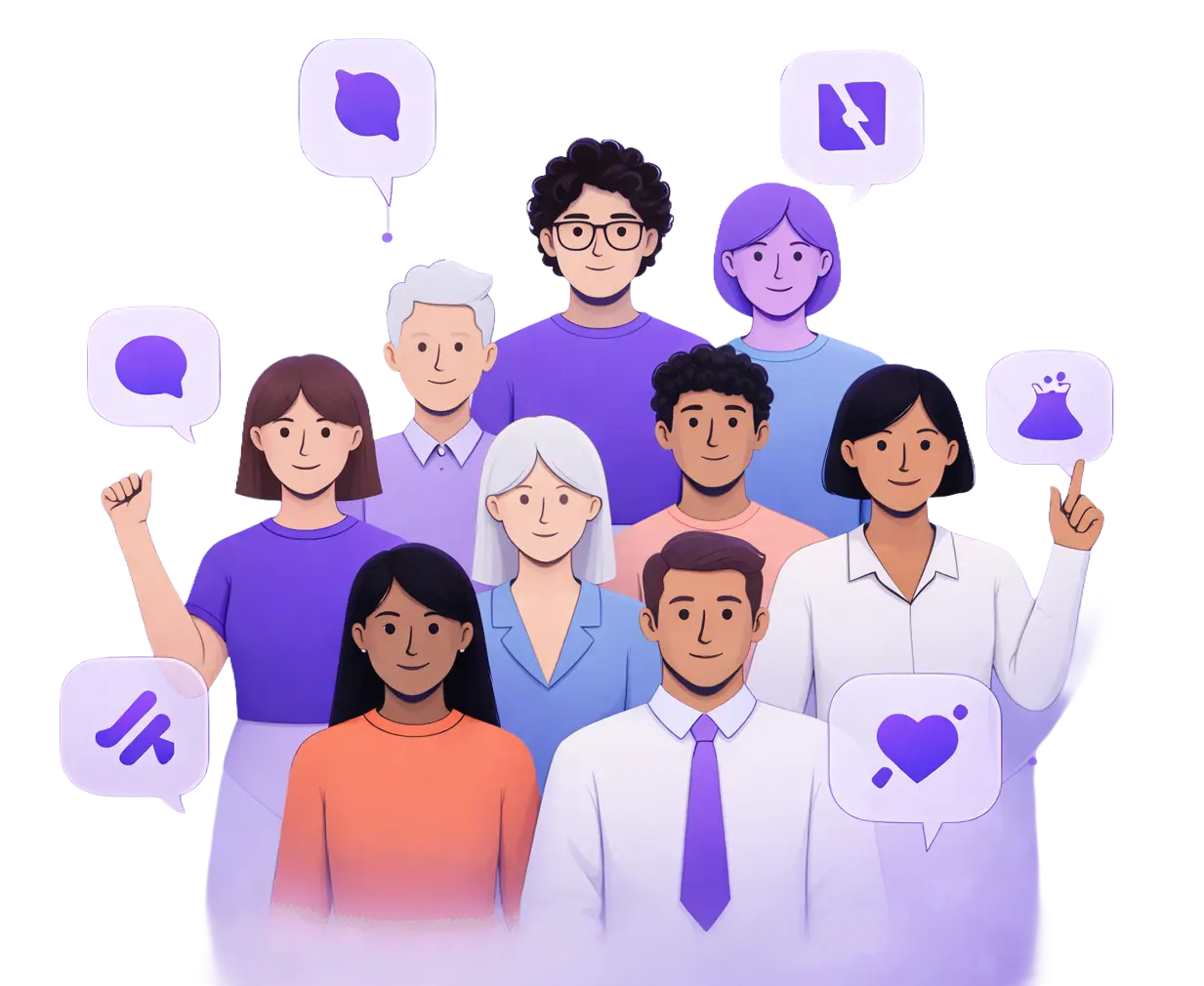 Diverse professionals